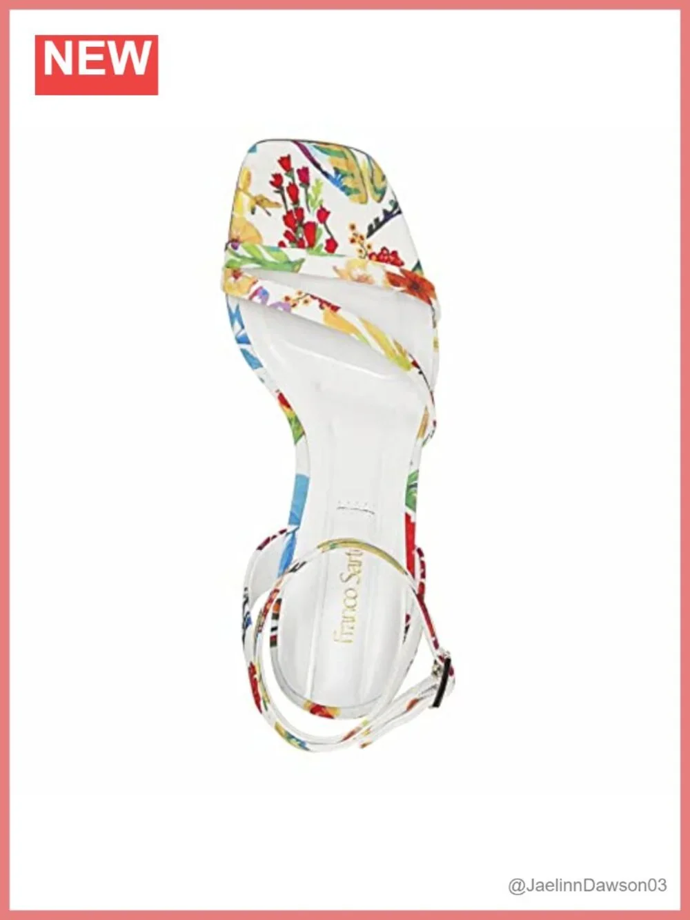 Franco Sarto L-franca Wedge Sandals Womens Eco-Conscious Square Toe Ankle Strap